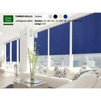 Casa Pura Verdunkelungsrollo Blackout Thermo Polyester Blau 800 x 1500 mm