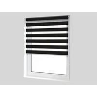 Casa Pura Sichtschutzrollo Mini Day & Night Polyester, Aluminium Schwarz 1200 x 1500 mm