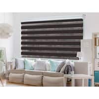 Casa Pura Sichtschutzrollo Mini Day & Night mit Aluminium-Kassette Polyester, Aluminium Dunkelbraun 700 x 1500 mm