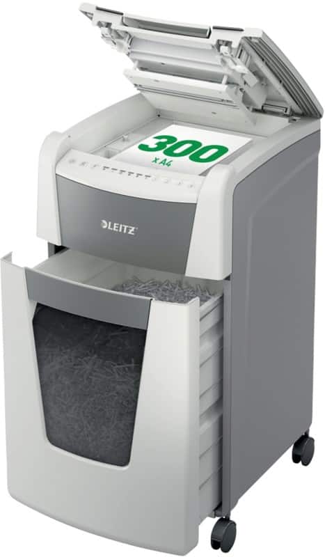 Leitz Automatische Zufuhr IQ Autofeed Aktenvernichter 330 Blatt Partikelschnitt Sicherheitsstufe P-4 60 L Office 300 P4