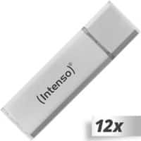 Intenso USB Stick 2.0 Alu Line 16 GB Aluminium Silber 12 Stück