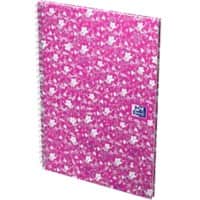 OXFORD FloraL Notizbuch DIN A5 Liniert Spiralbindung Hardcover Farbig sortiert 120 Seiten