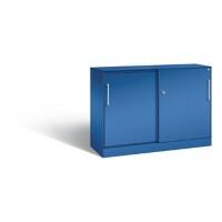 C+P Sideboard mit Schiebetüren Asisto H915xB1200xT435mm Korpus Enzianblau Fronten Enzianblau Anzahl Fächer: 1
