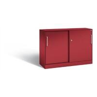 C+P Sideboard mit Schiebetüren Asisto H915xB1200xT435mm Korpus Rubinrot Fronten Rubinrot Anzahl Fächer: 1