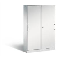 C+P Schiebetürenschrank Asisto H1980xB1200xT435mm Korpus Lichtgrau Fronten Lichtgrau Anzahl Fächer: 4