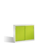 C+P Sideboard mit Schiebetüren Acurado H1200xB1600xT400mm Korpus Lichtgrau Fronten Viridingrün Anzahl Fächer: 4