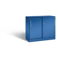 C+P Sideboard mit Schiebetüren Asisto H915xB1000xT435mm Korpus Enzianblau Fronten Enzianblau Anzahl Fächer: 1