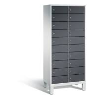 C+P Laptopschrank Evolo H1850xB810xT500mm Korpus Lichtgrau Fronten Schwarzgrau