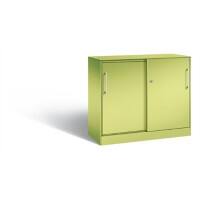 C+P Sideboard mit Schiebetüren Asisto H915xB1000xT435mm Korpus Viridingrün Fronten Viridingrün Anzahl Fächer: 1