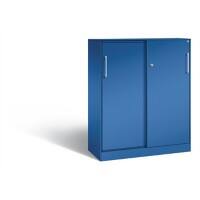 C+P Schiebetürenschrank Asisto H1310xB1000xT435mm Korpus Enzianblau Fronten Enzianblau Anzahl Fächer: 2