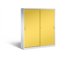 C+P Schiebetürenschrank Acurado H1950xB1600xT400mm Korpus Lichtgrau Fronten Sonnengelb Anzahl Fächer: 8