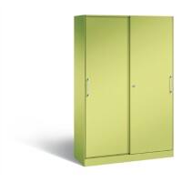 C+P Schiebetürenschrank Asisto H1980xB1200xT435mm Korpus Viridingrün Fronten Viridingrün Anzahl Fächer: 4