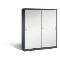 C+P Schiebetürenschrank Acurado H1950xB1600xT400mm Korpus Schwarzgrau Fronten Lichtgrau Anzahl Fächer: 8