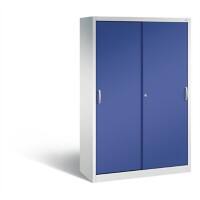 C+P Schiebetürenschrank Acurado H1950xB1200xT500mm Korpus Lichtgrau Fronten Lapisblau Anzahl Fächer: 3