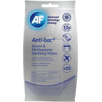 AF Desinfektionstücher Anti-Bac+ Weiß 17,5 x 9,5 x 4 cm 25 Stück