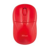 Trust Prino 20787 Kabellose Optische USB Maus Beidhändig Rot