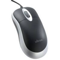 Ultron UM-100 Optische USB Verkabelte Maus 1.8 m Kabel Schwarz, Silber