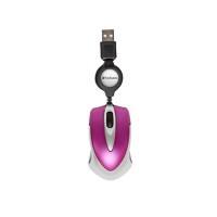 Verbatim Go Mini 49021 Optische USB Mini Kabelgebundene Maus 0.8 m Kabel Hot Pink