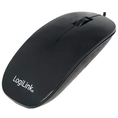 LogiLink Optische USB Kabelgebundene Maus Beidhändig Schwarz