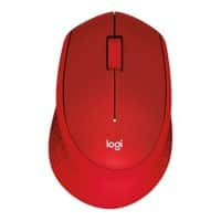 Logitech Kabellose Optische USB Maus für Rechtshänder Rot