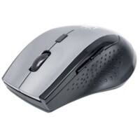 Manhattan Kabellose Optische USB Maus für Rechtshänder Schwarz, Grau