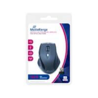MediaRange Kabellose Optische USB Maus für Rechtshänder Schwarz, Grau
