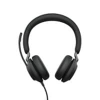 Jabra Verkabelt Headset Kopfbügel USB Ohne Bluetooth Mit Mikrofon Stereo Evolve2 40 Schwarz