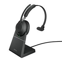 Jabra Evolve2 65 Kopfhörer UC Kabellos Kopfbügel USB-A Geräuschunterdrückung mit Mikrofon Schwarz mit Mikrofon Bluetooth USB