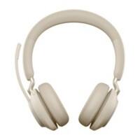 Jabra Evolve2 65 UC Kopfhörer Stereo Kabellos Kopfbügel Geräuschunterdrückung mit Mikrofon Beige mit Mikrofon Bluetooth USB-C