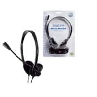 Logilink HS0002 Headset Verkabelt Kopfbügel Schwarz mit Mikrofon