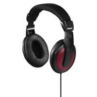 Hama Essential Line Basic4Music Kopfhörer Verkabelt Über das Ohr Noise Cancelling Schwarz, Rot