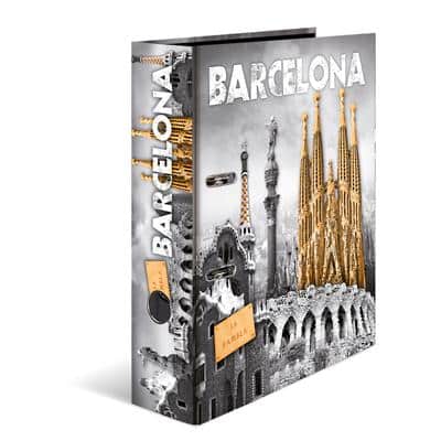 HERMA Barcelona Ordner DIN A4 70 mm Farbig sortiert 2 Ringe 7177 Pappkarton Glatt Hochformat 10 Stück