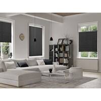 Casa Pura Plissee Magic Polyester, lackiertes Aluminium Schwarz 1000 x 1500 mm