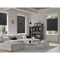 Casa Pura Plissee Magic Polyester, lackiertes Aluminium Schwarz 1200 x 1500 mm