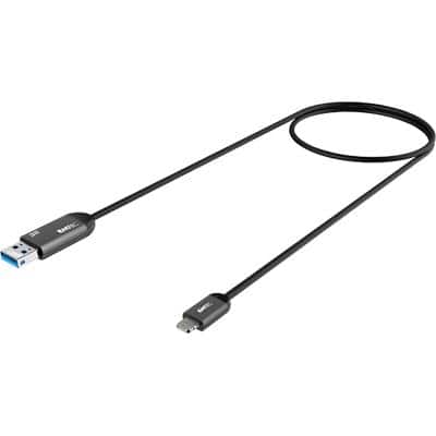 EMTEC Duo Lightning Kabel für iPhone und Ipad T750A 32 GB Schwarz, Grau