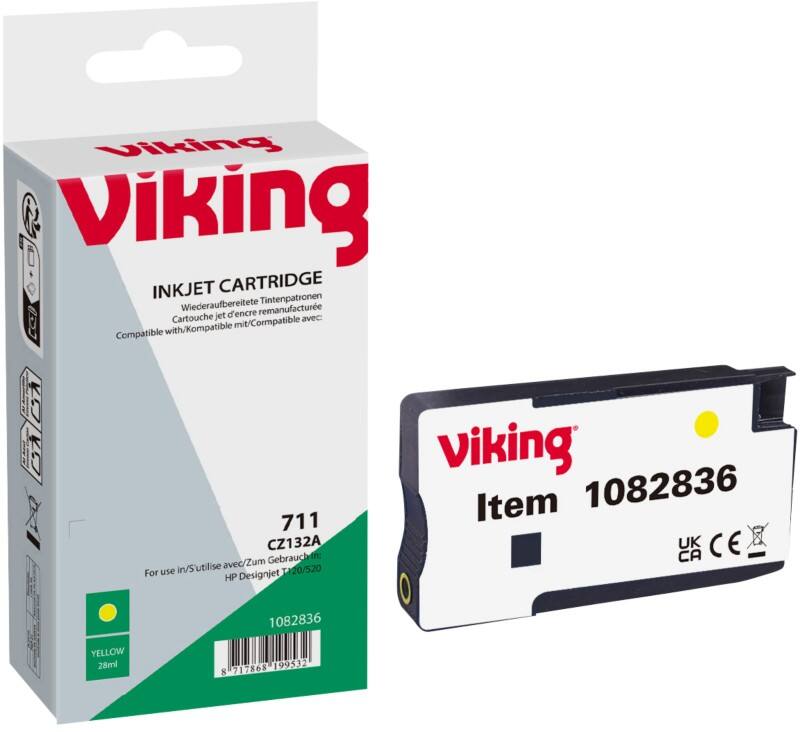 Viking 711 Kompatibel HP Tintenpatrone CZ132A Gelb