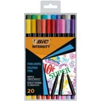 BIC Intensity Fineliner CEL1011728 0,8 mm Farbig Sortiert 20 Stück