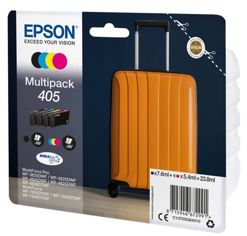 Epson 405 Original Tintenpatrone C13T05G640 Schwarz, Cyan, Magenta, Gelb Multipack 4 Stück