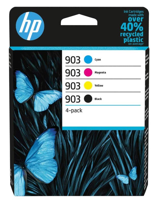 HP 903 Original Tintenpatrone 6ZC73AE Schwarz, Cyan, Magenta, Gelb Multipack 4 Stück