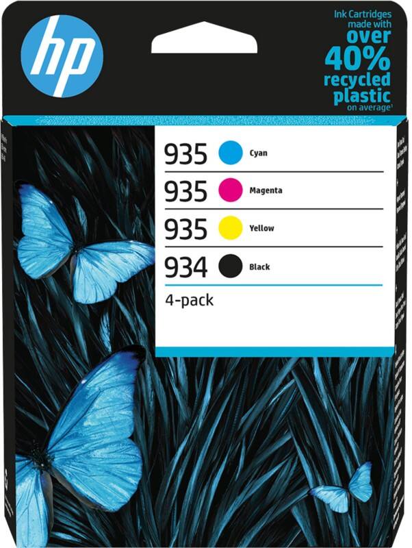 HP 934/5 Original Tintenpatrone 6ZC72AE Schwarz, Cyan, Magenta, Gelb Multipack 4 Stück