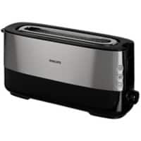 Philips Toaster Viva Collection HD 2692/90 Langschlitz Schwarz, Silber