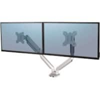 Fellowes Doppel Monitorarm 8056501 Höhenverstellbar Silber 2 USB-Anschlüsse