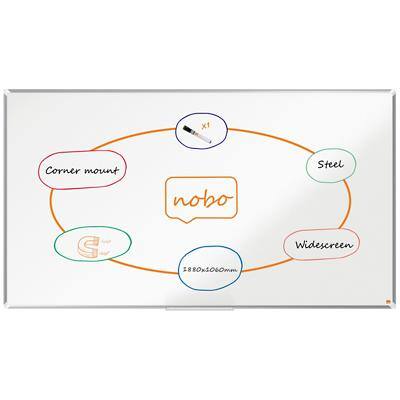 Nobo Premium Plus Widescreen Whiteboard 1915374 Wandmontiert Magnetisch Lackierter Stahl 188 x 106 cm