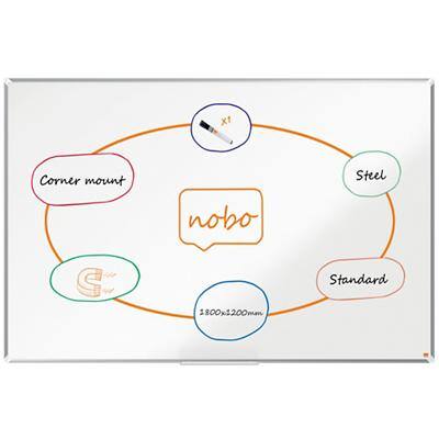 Nobo Premium Plus Whiteboard 1915161 Wandmontiert Magnetisch Lackierter Stahl 180 x 120 cm