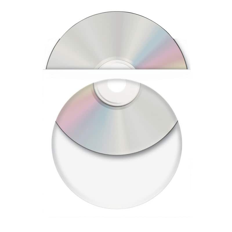 HERMA Zubehör zur Archivierung von CDs und DVDs CD-/DVD-Hüllen  Weiß Papier 1140 100 Stück