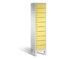 C+P Laptopschrank Evolo H1850xB420xT500mm Korpus Lichtgrau Fronten Schwefelgelb