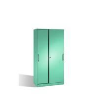 C+P Schiebetürenschrank Asisto H1980xB1000xT435mm Korpus Lichtgrün Fronten Lichtgrün Anzahl Fächer: 4