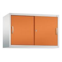 C+P Aufsatzschrank H790xB1200xT500mm Korpus Lichtgrau Fronten Gelborange Anzahl Fächer: 1
