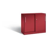C+P Sideboard mit Schiebetüren Asisto H915xB1000xT435mm Korpus Rubinrot Fronten Rubinrot Anzahl Fächer: 1