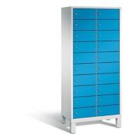 C+P Laptopschrank Evolo H1850xB810xT500mm Korpus Lichtgrau Fronten Lichtblau